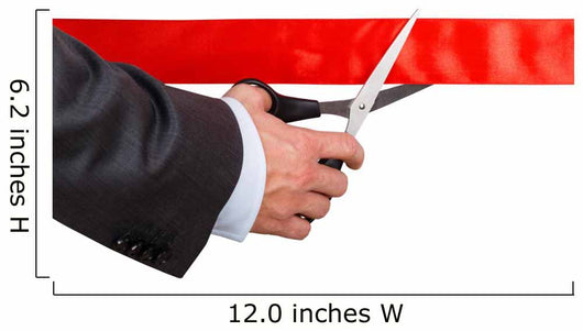 Businessman Suit Cutting Red Wall Decal