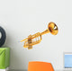 Polished Brass Trumpet Wall Decal