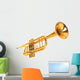 Polished Brass Trumpet Wall Decal