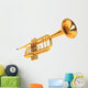Polished Brass Trumpet Wall Decal