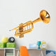 Polished Brass Trumpet Wall Decal