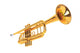 Polished Brass Trumpet Wall Decal