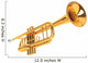 Polished Brass Trumpet Wall Decal