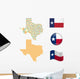 High Detailed Map Texas Wall Stickers Wall Decal