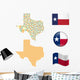 High Detailed Map Texas Wall Stickers Wall Decal