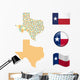 High Detailed Map Texas Wall Stickers Wall Decal