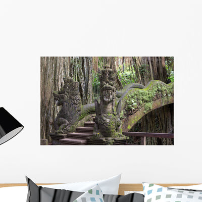 Famous Dragon Bridge Sacred Wall Decal shown on a wall