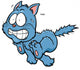 Vector Illustration Scared Cartoon Wall Decal
