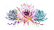 Watercolor Lotus Wall Decal