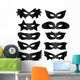 Mardi Gras Masks Wall Decal Sticker Set