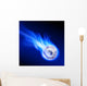 Burning Football Blue Fire Wall Decal