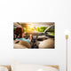 Woman behind Wheel Car Wall Decal