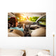 Woman behind Wheel Car Wall Decal
