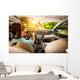Woman behind Wheel Car Wall Decal