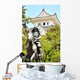 Samurai Statue and Castle Wall Decal