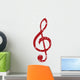 Red Grunge Music Logo Wall Decal