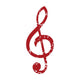Red Grunge Music Logo Wall Decal