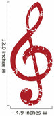 Red Grunge Music Logo Wall Decal