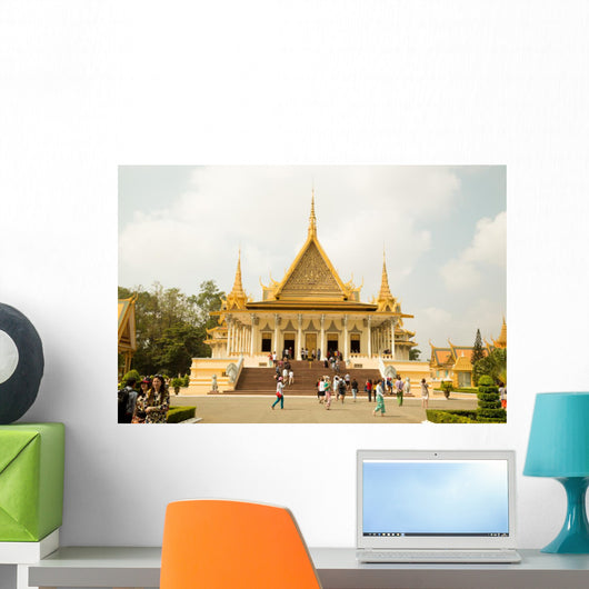 Cambodia Royal Palace Moonlight Wall Decal