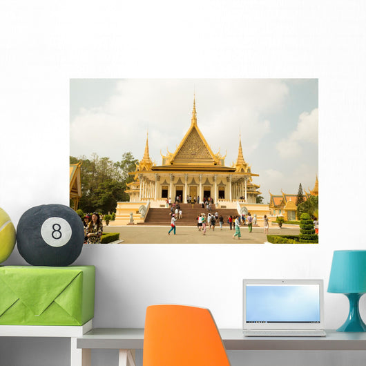 Cambodia Royal Palace Moonlight Wall Decal