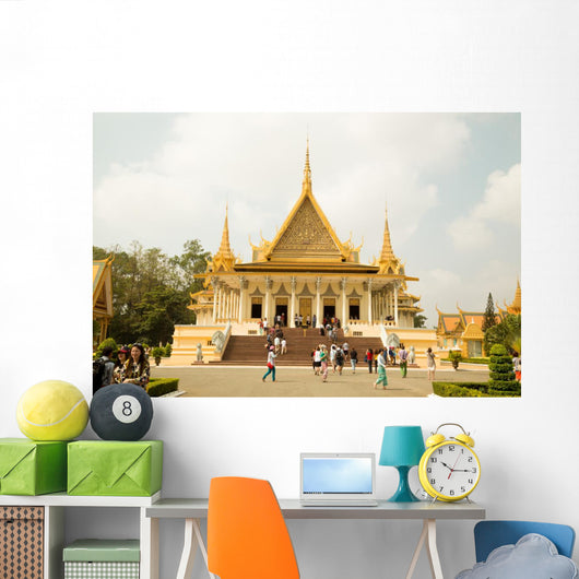 Cambodia Royal Palace Moonlight Wall Decal