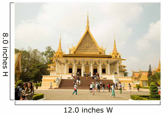 Cambodia Royal Palace Moonlight Wall Decal