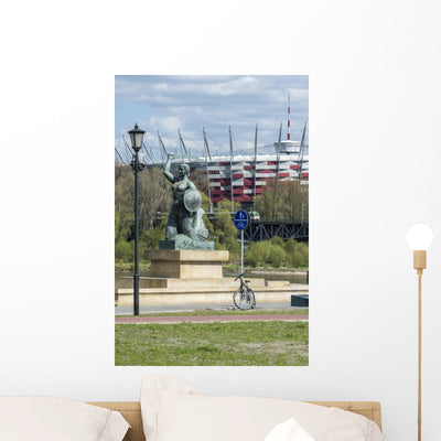 National Stadium Warsaw Poland Wall Decal shown on a wall