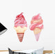 Ice cream watercolor illustration 