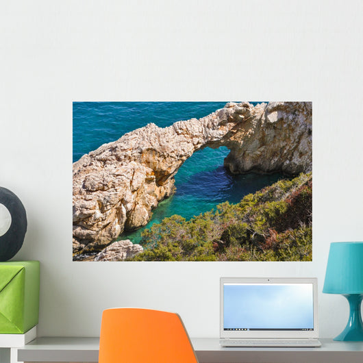 Steinbr Cke im Meer Wall Decal