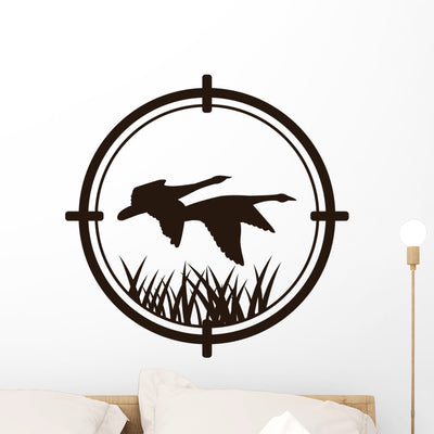 Duck Hunt Wall Decal shown on a wall