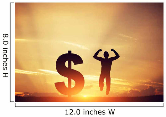 Man Jumping for Joy Wall Decal
