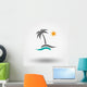 Palm and Sun Wall Decal