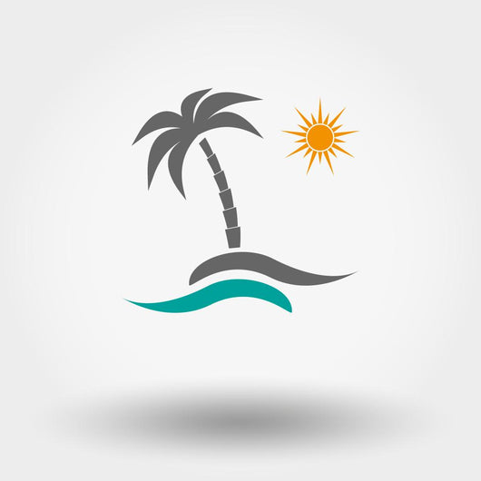 Palm and Sun Wall Decal