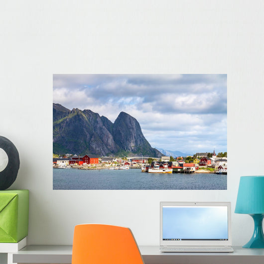 Scenic Town Reine Village Wall Decal