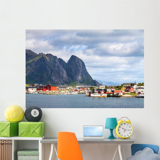 Scenic Town Reine Village Wall Decal