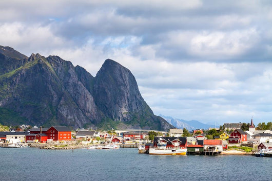Scenic Town Reine Village Wall Decal