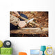 Girl Cuts Stick Knife Wall Decal