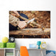 Girl Cuts Stick Knife Wall Decal