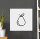 Pear Thin Line Icon Wall Decal
