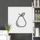 Pear Thin Line Icon Wall Decal