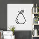 Pear Thin Line Icon Wall Decal