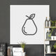 Pear Thin Line Icon Wall Decal