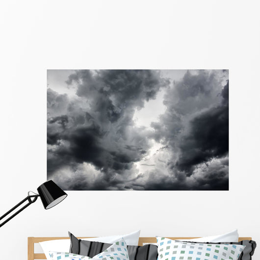 Dramatic Storm Clouds Wall Decal