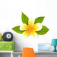 Frangipani with Leaves Exotic Wall Decal