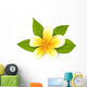 Frangipani with Leaves Exotic Wall Decal