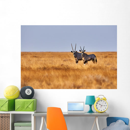 Two Oryx Savannah Wall Decal