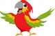 happy macaw bird cartoon Wall Decal