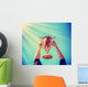 Man Holding up Gold Wall Decal