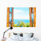 Window with Sea Wall Decal