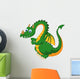 Carrtoon Funny Green Dragon Wall Decal
